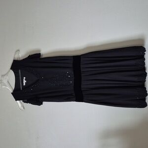 Marc Jacobs Silk Drop Waist Bubble Hem, Black Dress, Size 2 Occasion Romantic